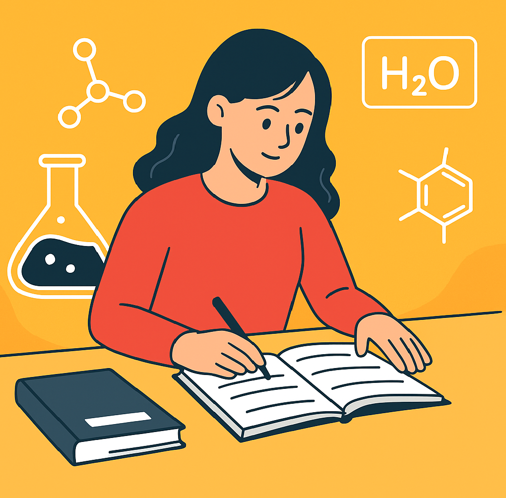 مطالعه مفاهیم و حفظیات شیمی